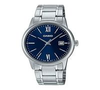 Casio Men's Analogue Watch, Silver/Blue, Strap