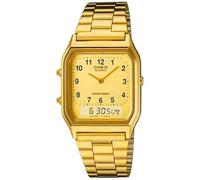 Casio Men's AQ-230GA-9D Gold Analog & Digital with Index Watch, Gold, Analog Watch,Quartz Watch,Digital,Quartz Movement