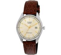 Casio Men's, Brown Strap Leather Strap, MTP-1175E-9ADF