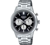 Casio Edifice Chronograph Men's Watch Steel/Black EFR-575D-1AEF, silver, Modern