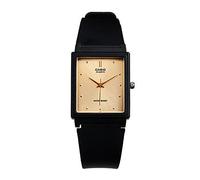Casio Men's Classic Analog MQ38-9A Black Resin Quartz Watch with Gold Dial