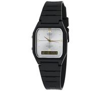 Casio Men's Core AW48HE-7AV Black Resin Quartz Watch with Silver Dial