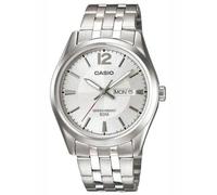 Casio Men's Core MTP1335D-7AV Silver Stainless-Steel Quartz Watch with Silver Dial