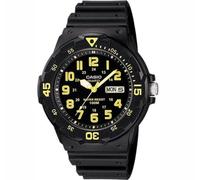 Casio MRW-200H-9B Men's Day & Date Rubber Strap Watch - Yellow & Black