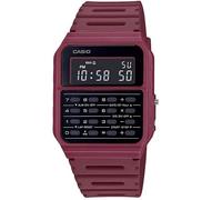 Casio Mens Digital Calculator Retro Dial with Red Plastic Strap Watch - CA-53WF-