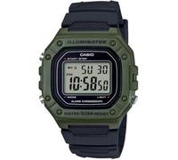 Casio Mens Digital Quartz Watch with Resin Strap W-218H-3AVDF