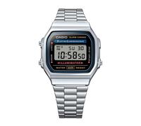 Unisex Mens Womens Wristwatch CASIO A168WA-1W Classic Steel Alarm