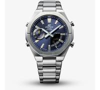 Casio Mens Edifice Blue Dial Dual Display Watch ECB-S10D-2AEF