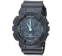 Casio Men's G-Shock Analog-Digital Watch GA-100C-8ACR, Grey/Neon Blue, Black/Blue, One Size, GA-100 Neon Highlights