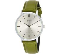 Casio Men's Japanese Quartz Watch MTP-VT01L-3B, Green, Analogue Watch, Quartz Movement