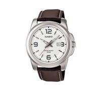 CASIO Men's Leather Analog Watch MTP-1314L-7AVDF - 50 mm - Brown