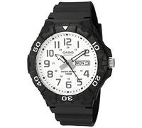 Casio Men's MRW-210H-7AVCF Diver Style Analog Display Quartz Black Watch, Black/White, MRW-210H-7AVCF