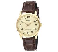 Casio Men Analog Quart Watch with Leather Strap MTP-V001GL-9B
