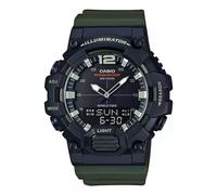 Casio Men's Quartz Sports Watch Green Resin Case and Bracelet Analogue Display Black - HDC-700-3A