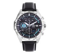 Casio Mens Quartz Watch, Chronograph Display and Leather Strap EFR-556L-1AVUEF,Black