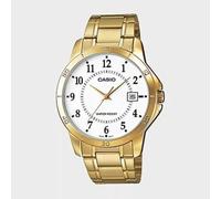 CASIO Men's Quartz Watch MTP-V004G-7B | Gold-Tone Stainless Steel Band, White Di