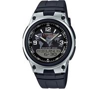 CASIO Men's Quartz Watch with Black Dial Analogue - Digital Display and Black Resin Strap AW-80-1A2VES