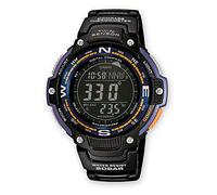 Casio Men's SGW-100-2BCF Twin Sensor Digital Display Quartz Black Watch, Blue/Black, 3T, Digital,Smart Watch