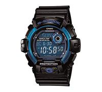 Casio Men's Sport G8900A-1 Black Resin Quartz Watch with Blue Dial