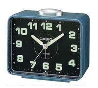 Casio Men's Travel Alarm Clock, Metallic Blue/ Black TQ218/2