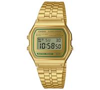 Casio Men's Vintage Green Dial Stainless Steel Watch