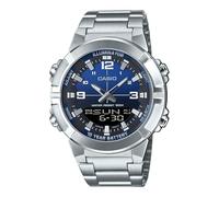 Casio Men's Watch AMW-870DA-2A1V - Analog Digital Combination Mineral Glass Stainless Steel Telemo Stopwatch Timer Water Resistant to 50M