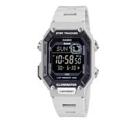 Casio Men's Watch, Black Dial, White Strap