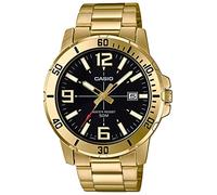 Casio MTP-VD01G-1BV Men's Enticer Gold Tone Stainless Steel Black Dial Casual Analog Sporty Watch
