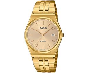 Casio Men's Watch - MTP-B145G-9AVDF White Dial, Gold Band, Multi, One Size, Bracelet