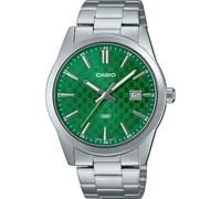Casio Men's Watch MTP-VD02B-1EUDF Black Dial, silver/green, Minimalist