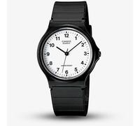 CASIO MQ24 MENS QUARTZ BLACK WATCH WHITE DIAL ANALOGUE DISPLAY RESIN -UK