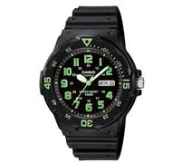 Casio MRW-200H-3B Men's Casual Watch - Analogue Quartz With Black Dial and Resin Strap - Sportswear