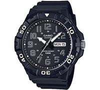 Casio MRW-210 Series Standard Big Face Big Face Quartz Wristwatch, Black x Silver MRW-210H-1AV, Sports