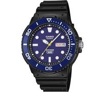 Casio MRW-230H Series Analog Watch| Black/Blue | Rotary Bezel | Day/Date Indicator | 100M Water Resistant