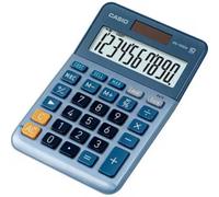 Casio MS-100EM Desk Calculator Metal Faceplate Dual Power Office UK Black Pro XL