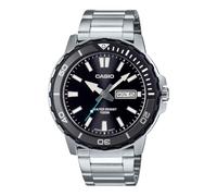 Casio MTD-125D-1A3VDF Men's Marine Sport Watch 46mm Case, Stainless Steel Bracelet Watch, Black Dial, Quartz Movement, Day Date Display, 100 Metres Water Resistant