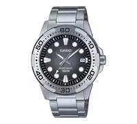 Casio MTD-140D-1AV - Men's Standard Analogue Watch, Black Dial, Stainless Steel, WR 100M, Steel Bracelet, Date