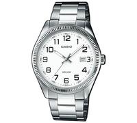 Casio - MTP-1302D-7B - Classic - Men's Watch - Analogue Quartz - White Dial - Grey Steel Strap, White/Grey, Bracelet