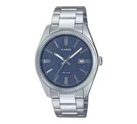 Casio MTP-1302DA-2A1V Men's Analog Watch Matte Blue Dial, Stainless Steel, Date, Mineral Glass, 50M WR - Ref. MTP-1302DA-2A1V