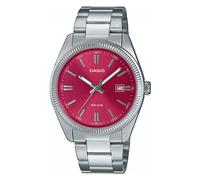 Casio Collection MTP-1302PD-4AVEF Red Dial Stainless Steel Bracelet Watch