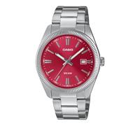 Casio Collection MTP-1302PD-4AVEF Red Dial Stainless Steel Bracelet Watch