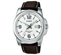 Casio Men's Brown Genuine Leather Strap Watch
