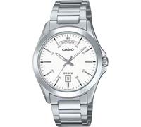 Casio MTP-1370D-7A3VDF Unisex Wrist Watch 40mm Case, Stainless Steel Bracelet Watch, White Dial, Quartz Movement, Day Date Display, 50 Metres Water Resistant