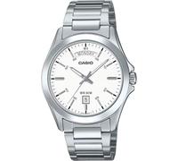 Casio MTP-1370D-7A3VDF Unisex Wrist Watch 40mm Case, Stainless Steel Bracelet Watch, White Dial, Quartz Movement, Day Date Display, 50 Metres Water Resistant