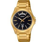 Casio MTP-1370G-1AVDF Unisex Wrist Watch 40mm Case, Gold Stainless Steel Bracelet Watch, Black Dial, Quartz Movement, Day Date Display, 50 Metres Water Resistant