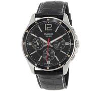 Casio Men Multifunctional cuarzo japonés Watch with Leather Strap MTP-1374L-1A