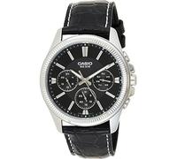 Casio Men Analog Quartz Watch with Leather Strap MTP-1375L-1