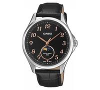 Casio MTP-M110L-1AV Timeless Collection Moon Phases Steel Leather Watch