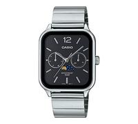 Casio MTP-M3 Series Standard Moon Phase Analog Men's Watch, Metal Band Black (Type-1A) MTP-M305D-1AV, Bracelet Type
