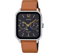 Casio MTP-M305L-1A Moon Phase Quartz Brown Leather Band Men's Watch MTPM305L1A
